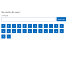 Screenshot des Suchbereichs im "Rathaus online"