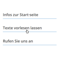 Screenshot Themenbereich mit Mauszeiger