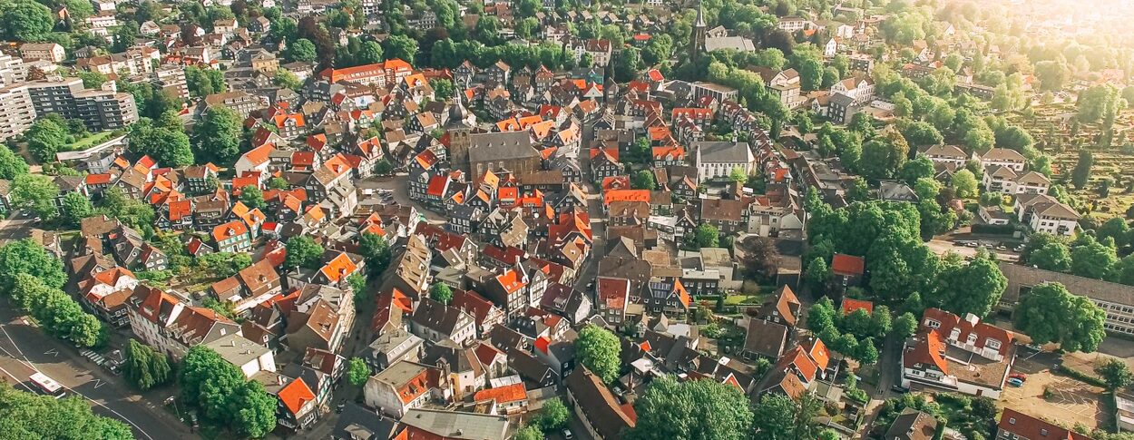 Bild Altstadt Lennep von oben