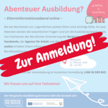 Abenteuer Ausbildung? Elterninformationsabend am 11.02.25 & 12.02.25