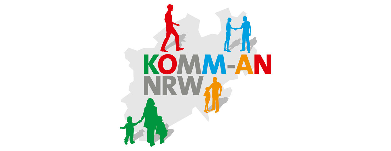 Logo des Landesprogramms KOMM-AN NRW