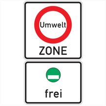 Bild Schild Umweltzone grün