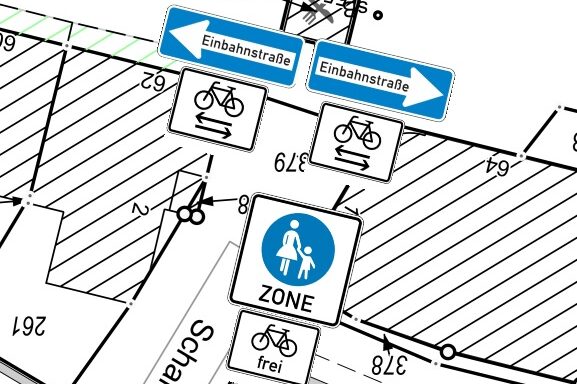 Ausschnitt Beschilderungsplan